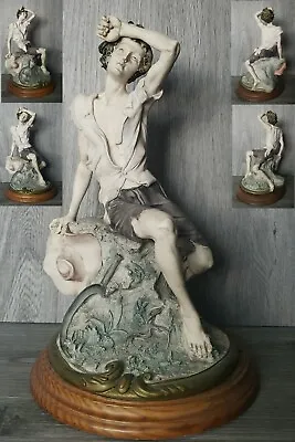 Buy Rare Italy Florence Capodimonte By Giuseppe Armani - Boy, Heavy Resin Figurine • 169.99£