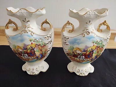 Buy Vtg. Royal Fenton Fentonware; Staffordshire, England Two Vases Pair.  • 86.86£