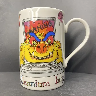 Buy Vintage Dunoon Millennium Bug Stoneware Mug Cherry Denman Made In Scotland • 19.90£