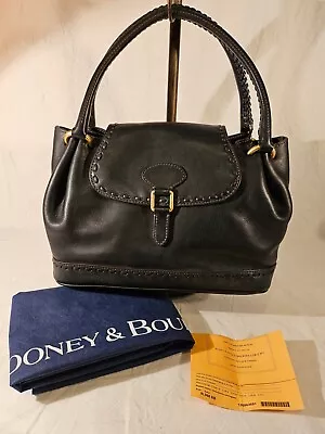 Buy Dooney & Bourke Florentine Flap Satchel Black Handbag Purse • 284.62£