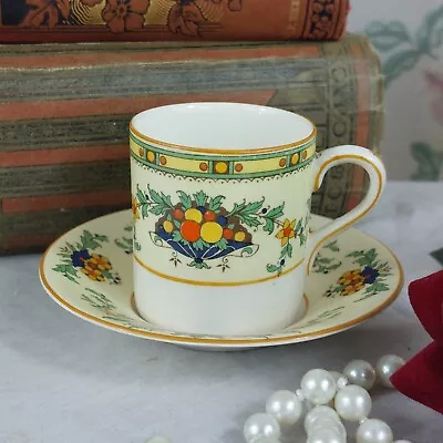 Buy Vintage Crown Ducal Ware Fruit Basket Coffee Can / Cup And Saucer • 9.99£