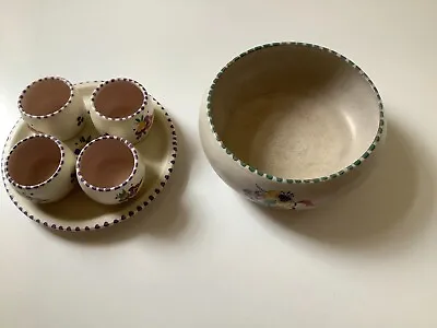 Buy POOLE POTTERY EGG CUPS, PLATE And BOWL • 15£