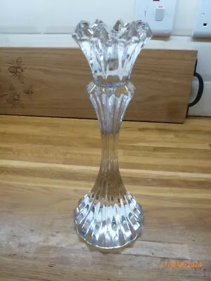 Buy Heavy Tall Clear Crystal Glass Candlestick Holder With Accessory • 5£