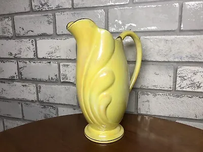 Buy 🌟Extremely Rare Maling Mustard Yellow Lustre Jug With Handle 1920s Art Deco🌟 • 37.99£