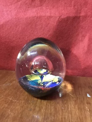 Buy Vintage Paperweight Art Glass Multicoloured Hand Blown Glass Heavy • 4.99£