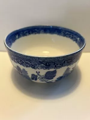 Buy VINTAGE Old Willow Pattern Sugar Bowl Blue & White • 25£