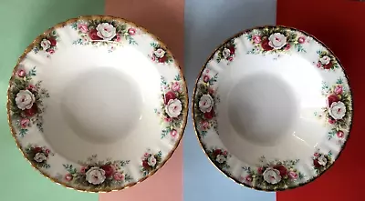 Buy Vintage Royal Albert Celebration Two Dinner Set Fluted Soup Bowls 20cm Rose 🌷🌹 • 19.99£