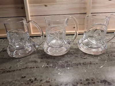 Buy Dartington Glass/Crystal  Set Of 3 Commemorative Mugs / Tankards 1976 1972 1981 • 20£