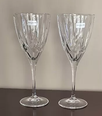 Buy Royal Doulton Crystal Large Wine Glasses “Belvedere “ Cut • 25£