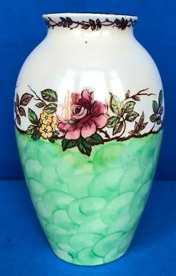 Buy Maling Fine And Exquisite Vintage Rosina Vase In Victoria Green Good Condition • 49.95£
