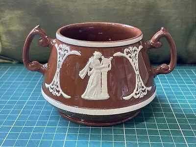 Buy Rare Antique Capper And Wood Muses Design Glazed Jasper Ware Sugar Bowl C.1895 • 5£