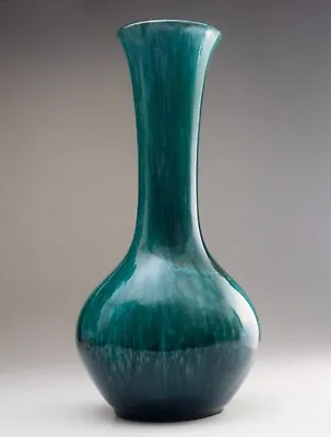 Buy Blue Mountain Ceramic Vase, Canada, Pottery Turquoise Glaze 22cm • 26.60£