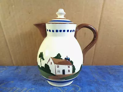 Buy Torquay Ware Pottery Devon Small Teapot  With A Country Cottage Pattern Unmarked • 7.99£