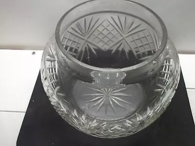 Buy Cut Glass Crystal Rose Bowl Diameter 6   High • 9£