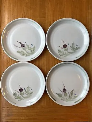 Buy (4) Vintage Buchan Scottish Stoneware Thistleware Thistle 10 1/2” Dinner Plates • 96.37£