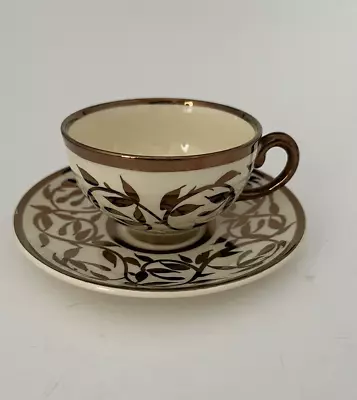 Buy Myott  Son & Co. Tea Cup And Saucer Set Old Lustre Ware H.W. 874 Made In England • 18.96£