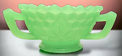 Buy Art Deco American Fostoria Jobling  Jadeite Glass Three Handled Bowl • 40£