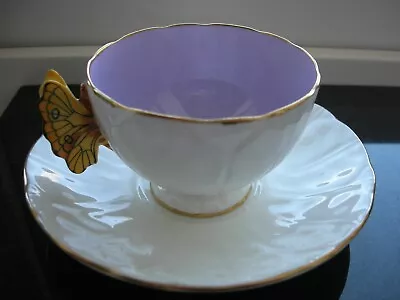 Buy Aynsley -  Butterfly Wing  Handle Tecup & Saucer • 25£