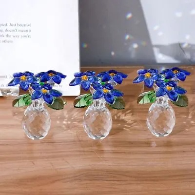 Buy Forget-Me-Not Flowers Blue Crystal Flowers Ornaments  Office • 12.18£