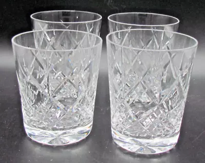 Buy Four English Cut Crystal Tumblers / Glasses Unknown Pattern Unsigned (10686) • 22.50£
