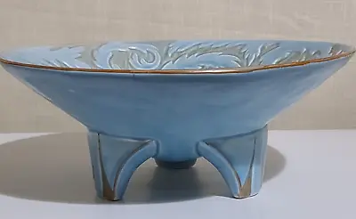 Buy T .F. & S Ltd Art Deco Phoenix Ware 'Athens' Blue & Brown Tri-Footed Bowl • 69.99£