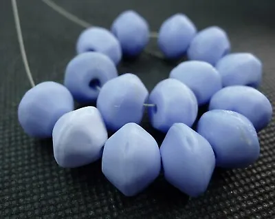 Buy Antique Czech Vaseline Blue Russian Glass African Trade Bead Glass Beads • 54.07£