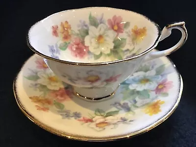 Buy Queens China Antique Fruit Series Bone China Pedestal Cup & Saucer Duo • 8£