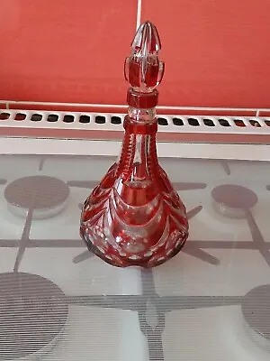Buy Antique Bohemian Cut To Clear Small Decanter • 40£