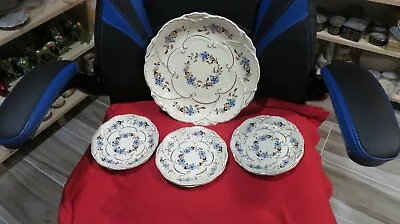 Buy ZSOLNAY HUNGARY PECS 6 Hand Painted Dessert Plates & Serving Plate • 138.30£