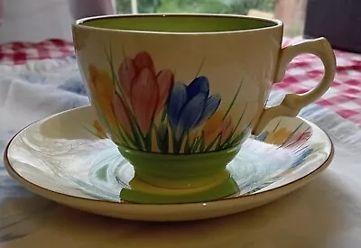 Buy Clarice Cliff Bizarre Crocus Newport Pottery Cup And Saucer • 20£