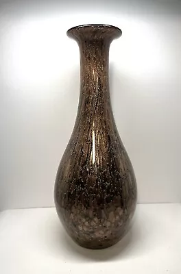 Buy Dale Tiffany Art Glass Favrile Aventurine Copper Flecked Cased Vase 14.5 In • 24.78£