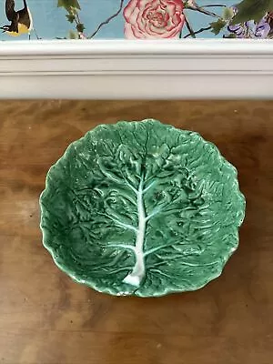 Buy Bordallo Pinheiro Portugal  Magolica Green Cabbage Leaf Bowl Pre WWII • 38.52£