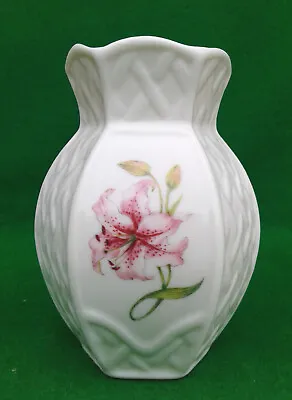 Buy 4.5  Belleek Porcelain Lily Vase - Blue Stamp. • 9.99£