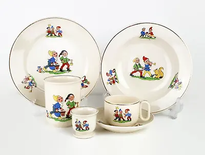 Buy Vintage Gnome Childrens Dinnerware Set Plate Soup Plate Mug Cup And Eggcup • 103.41£