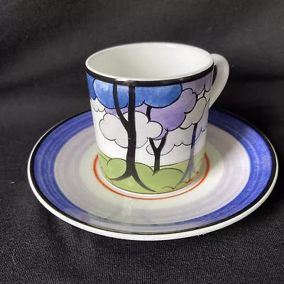Buy Clarice Cliff Wedgwood Blue Firs Coffee Cup And Saucer • 25£