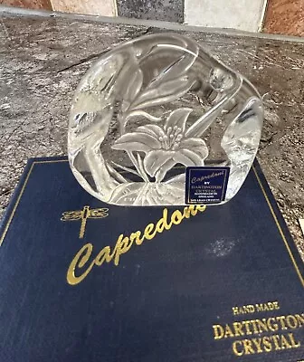 Buy Dartington 24% Lead Crystal Glass Paperweight CAPREDONI LILY MINI ICEBERG BNIB • 8£