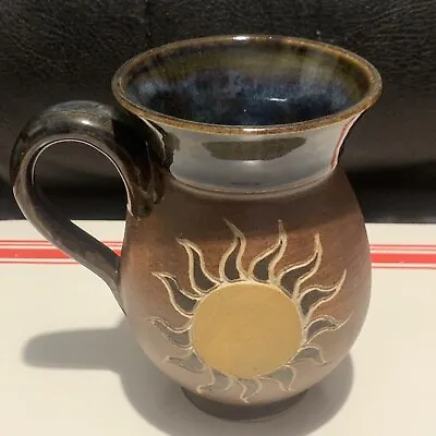 Buy Vintage Studio Pottery Mug Tankard Rare Unique Kerry Ireland Irish - Sun Design • 9.99£