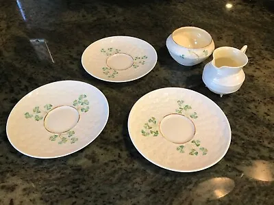 Buy 5 PC Lot Antique BELLEEK China Pieces GREEN MARK • 21.75£