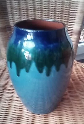 Buy DARTMOUTH Pottery Devon Blue Vase  H 16 Cm • 35£