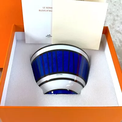 Buy Authentic Hermes Bleus D'Ailleurs Bowl No.3 10.5cm Tableware Blue W/Box • 280.67£