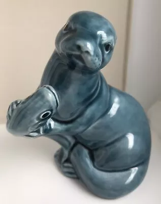 Buy Poole Pottery Cute Otter With Fish Figurine • 6.50£