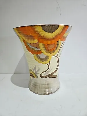 Buy RARE Clarice Cliff Bizarre Rhodanthe Large 23.5 Cm Vase Shape 602 Circa 1934 • 465£