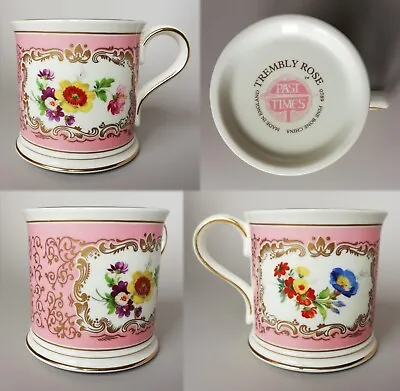 Buy PAST TIMES Trembly Rose Mug Fine Bone China: Floral, Pink, Gold Made In England  • 10£