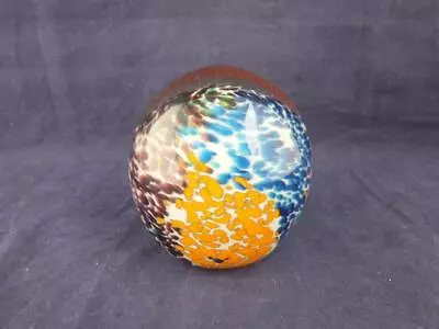 Buy Mdina Round Multicoloured Swirl Glass Paperweight. • 9.46£