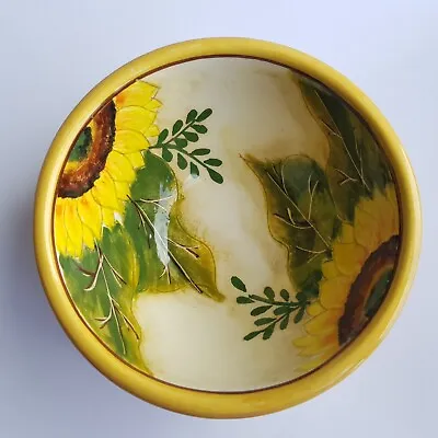 Buy Casafina Alentejo Ceramic Sunflower Pottery Bowl 11cm Portugal Hand Painted VTG • 19.50£