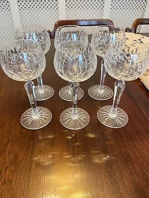 Buy Set Of Six Tyrone Crystal Wine Glasses/ Goblets Vgc No Reserve • 35£