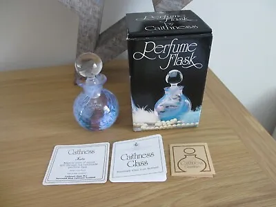 Buy Caithness Glass 4.5  Perfume Flask Handmade In Scotland -Katie - Jade -Boxed • 18£