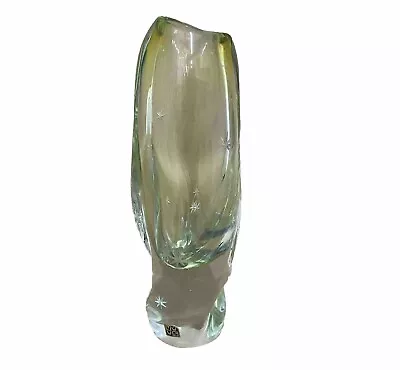 Buy Zelezny Brod Vintage Bohemian Glass Vase C1960 • 29.95£