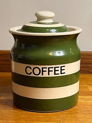 Buy Vintage 6.25 Inch TG Green Cloverleaf Green Cornish Ware Tea Canister Jar • 20£