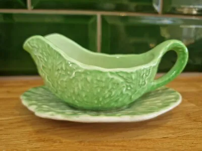 Buy Carlton Ware Green Cabbage Leaf Mint Sauce Jug & Underplate Vintage Ceramic • 8£
